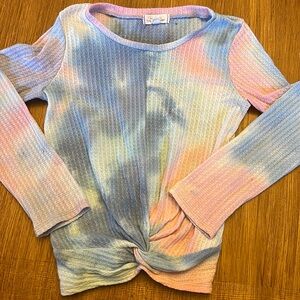 ☀️Girl’s waffle knit long sleeve shirt